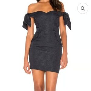 MISHA Collection Dahlia Off The Shoulder Tweed Dress size 6